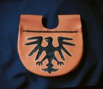 LL12 Сумка средневековая полукруглая с аппликацией